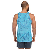 Close-up of Rock Anthem Tank Top fabric and print details.